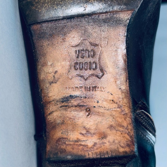 Salvatore Ferragamo KNEE HIGH Leather Boots Side Zip Brown Size 9 Made In Italy - Picture 6 of 16